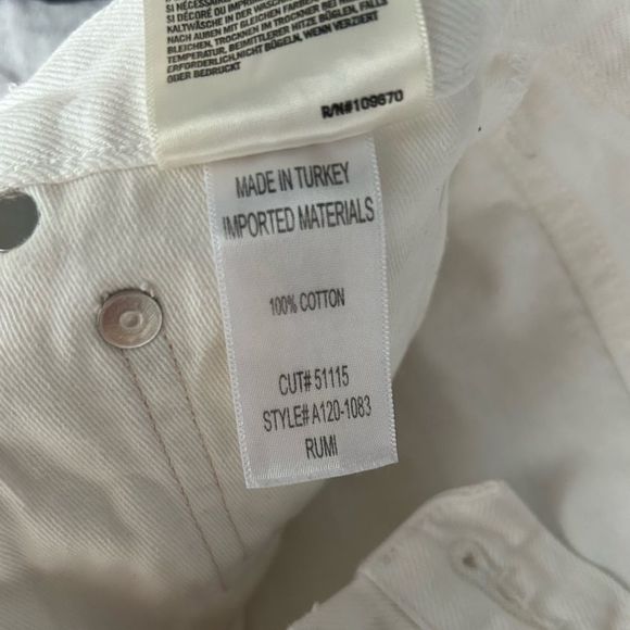 Agolde White Denim Bermuda Short - Picture 5 of 5